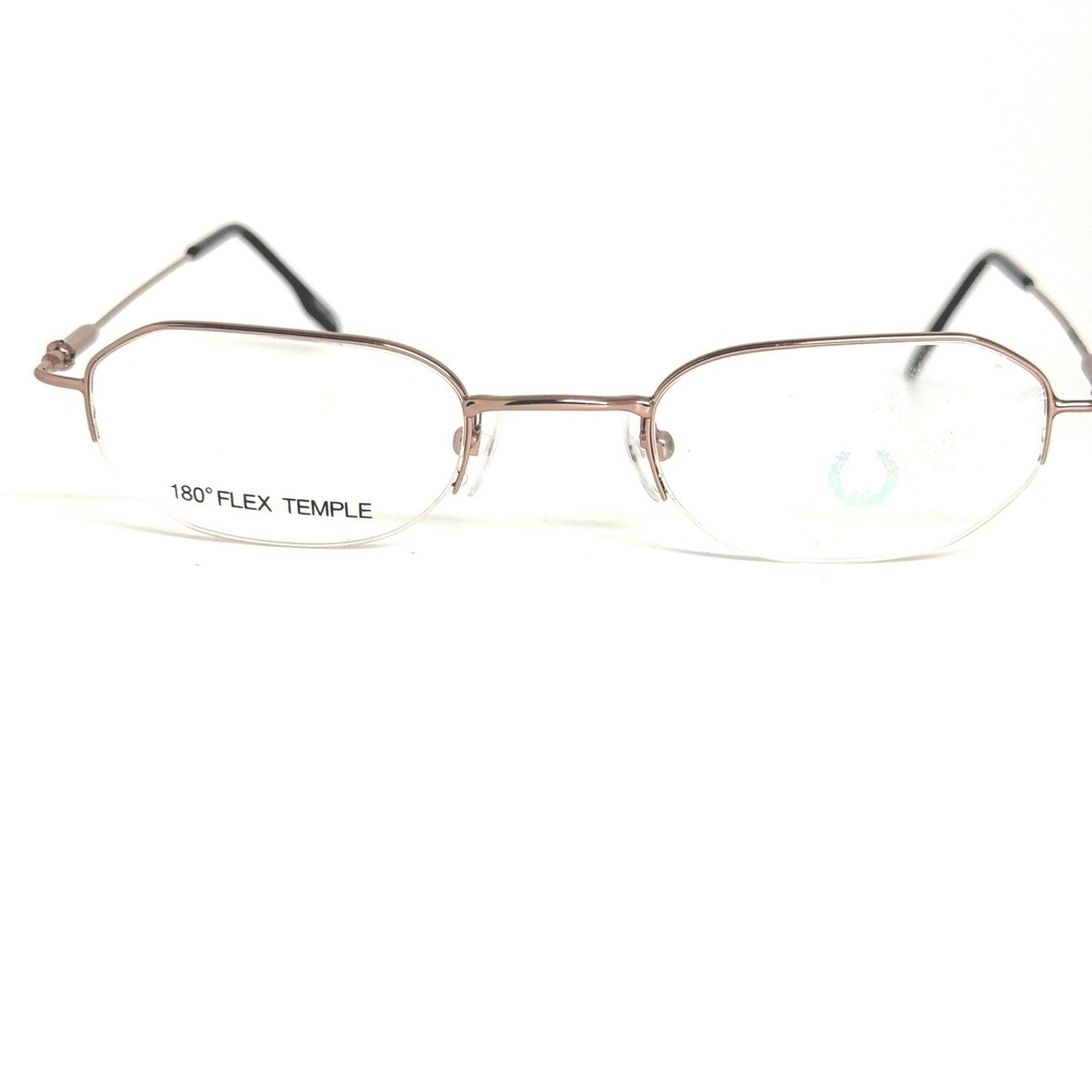 Alfred Sung Eyeglasses Frames Rose Gold Half Rim Oval 180 Flex Temple Korea